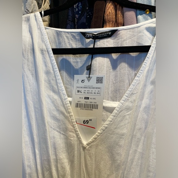 New white Zara beach dress , medium - Picture 3 of 3